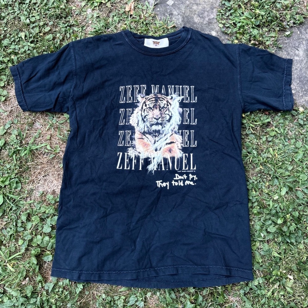 Zeff Manuel Tiger‎ Graphic Tee Mens Medium Y2K Streetwear T Shirt